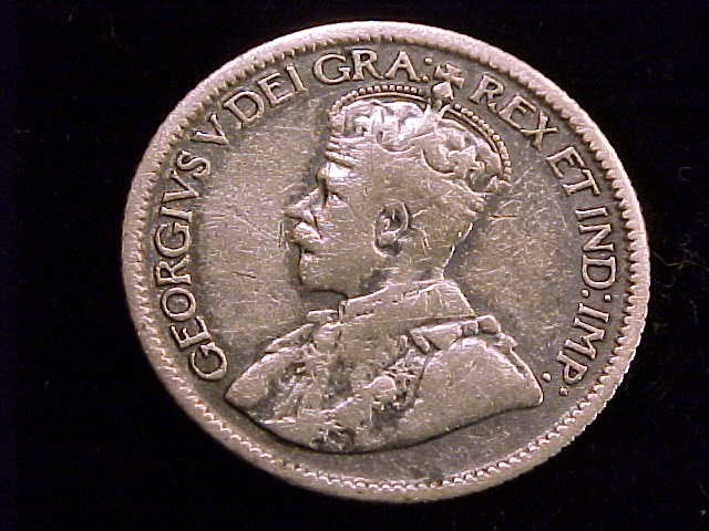 1921 Canada 10 Cent, Good Grade