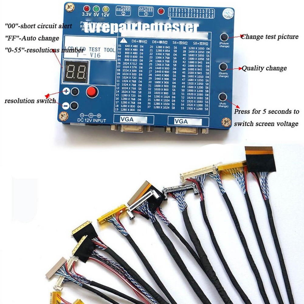 New Computer Laptop TV Repair Tool LCD/LED Test Tool Panel Tester Support 7"-84"