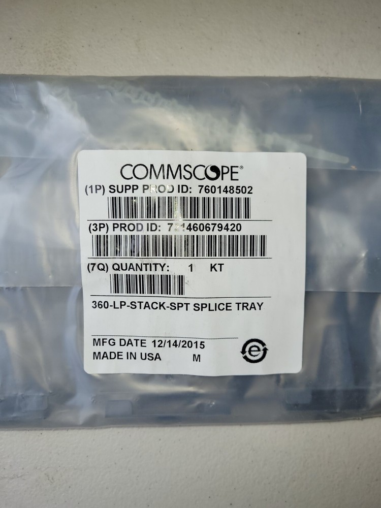 Brand New COMMSCOPE 360-LP-STACK-SPT Fusion Splice Tray Kit Stackable 760148502