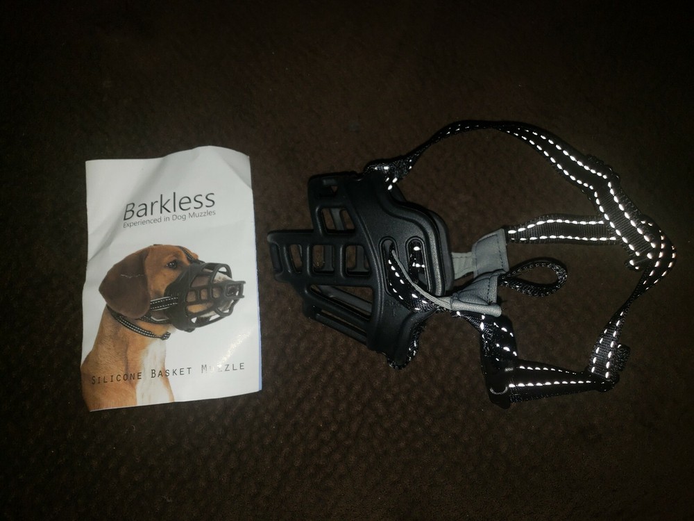 "Barkless" Silicone Basket Dog Muzzle Size 1 Adjustable
