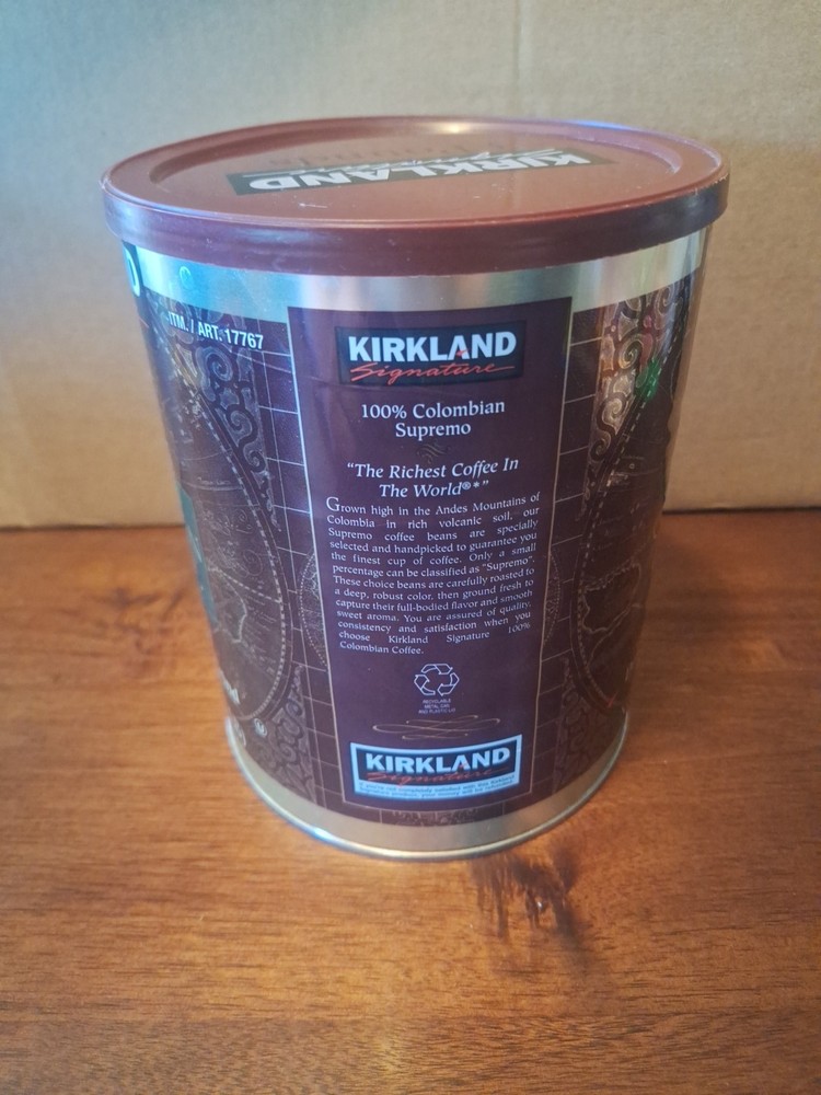 Empty Metal Coffee can 3 LBs Storage Gardening