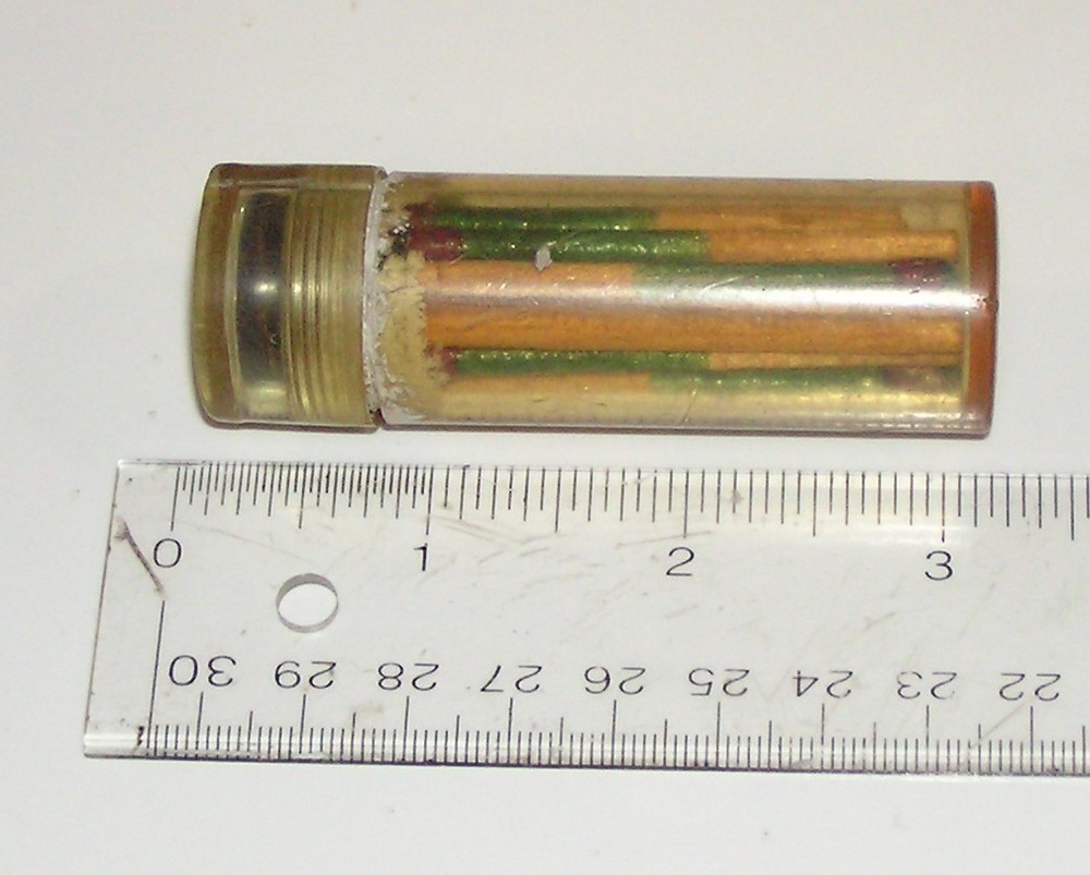 Waterproof Match Container w/ Non-Working Compass JC Campbell Co. Duluth MN