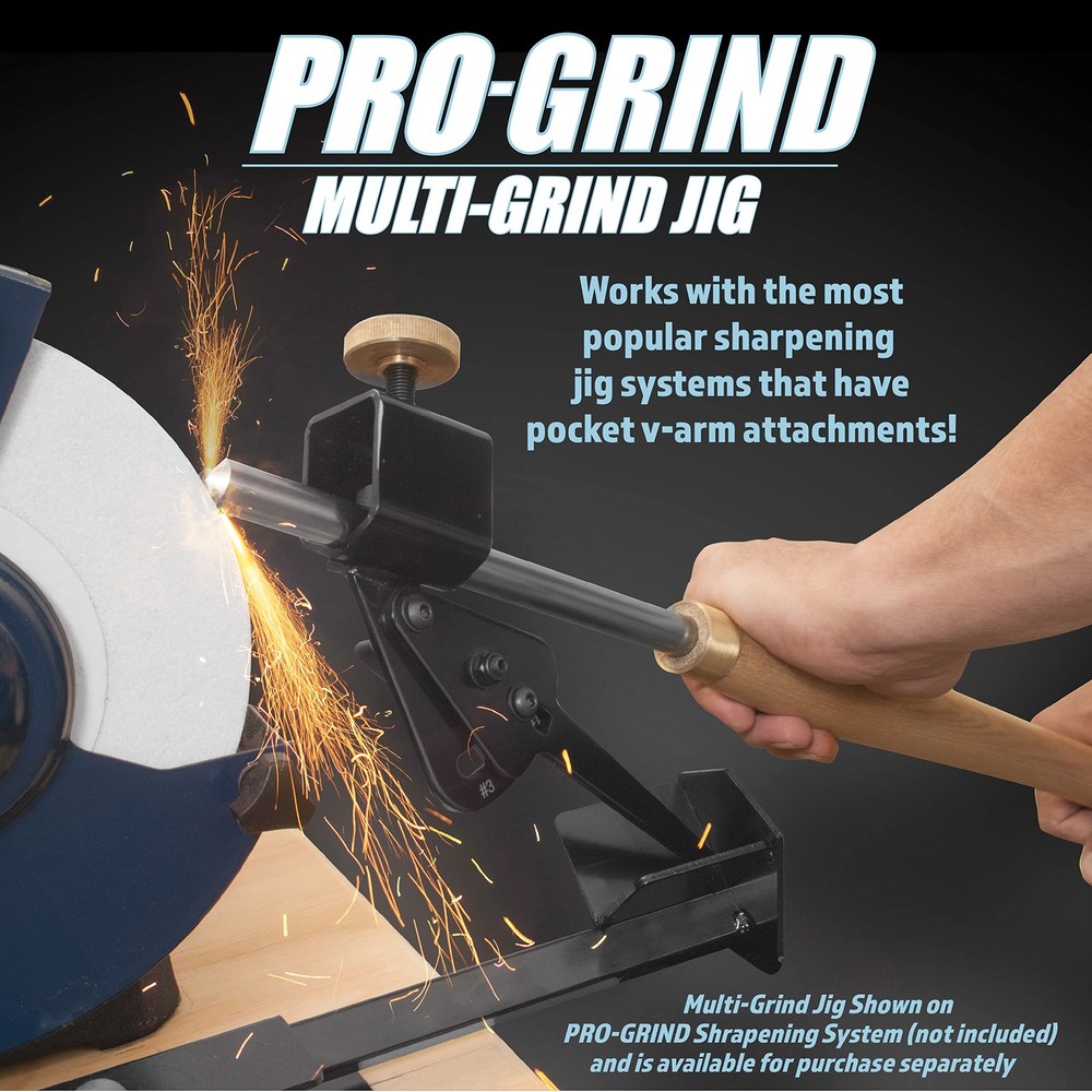 Grind Multi-Grind Lathe Tool Sharpening Jig with Setup Blocks – Bowl Gouge & ...