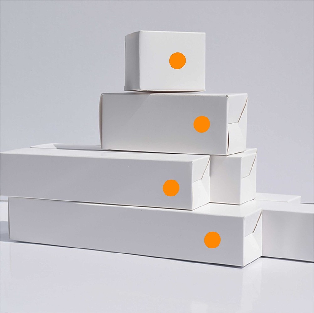 PARLAIM 1/2" Orange Round Color Coding Circle Dot 1 Roll-1000PCS,