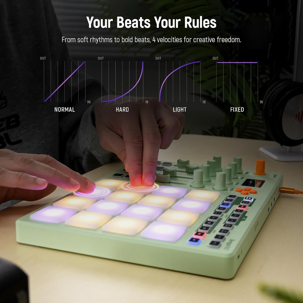 Synido Wireless MIDI Pad Controller, USB Rechargeable Beat Maker Machine