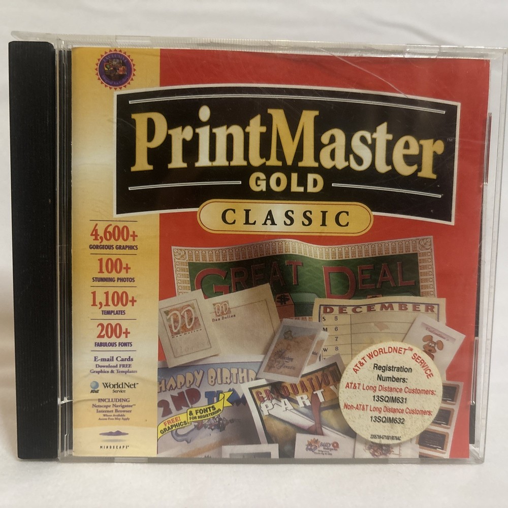 PrintMaster Gold Bonus Pack Version 4.0 1997