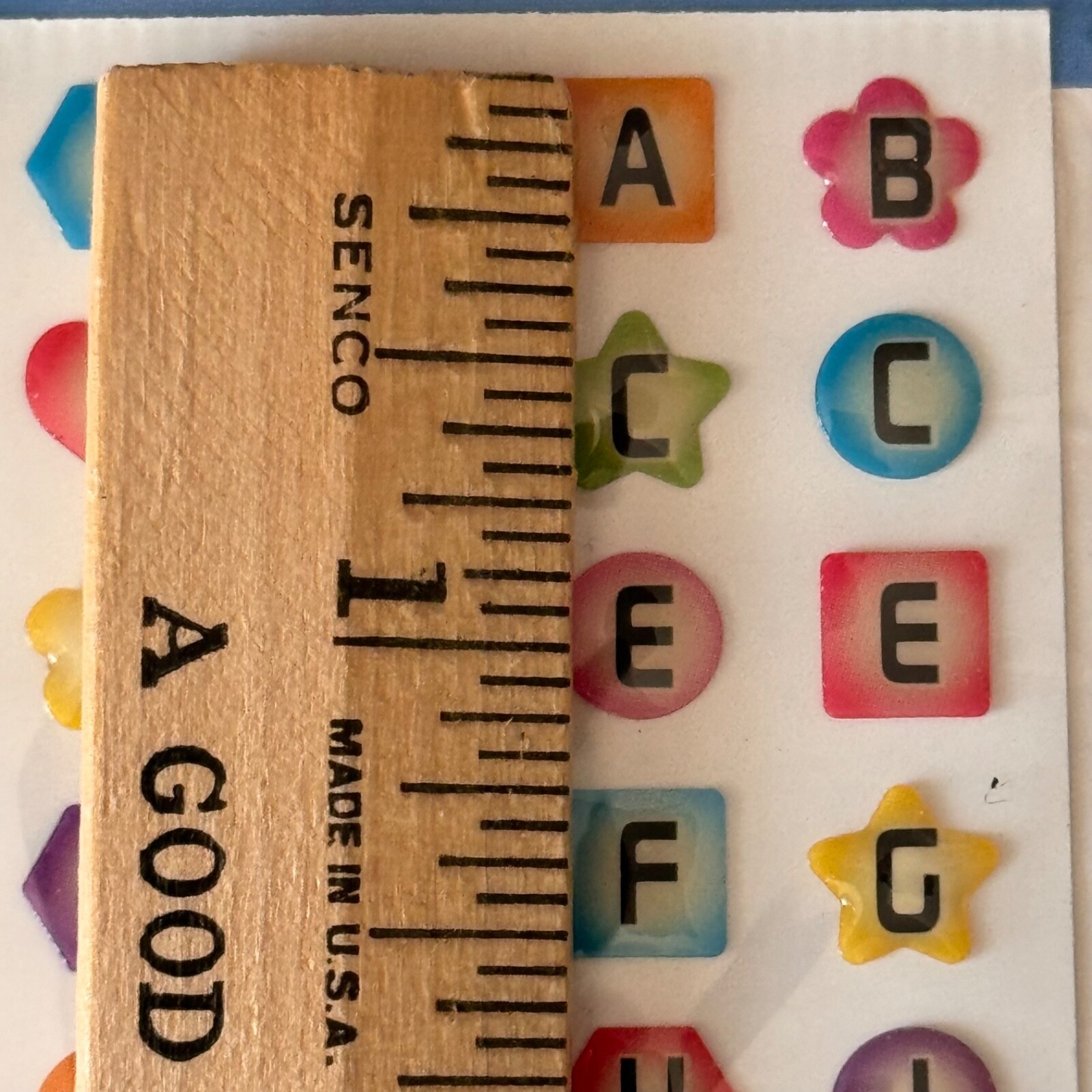 SandyLion Gem Stickers ALPHABET Scrapbooking Party Favor Teacher Rewards Sealed