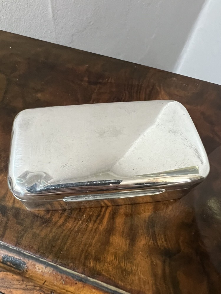 ANTIQUE HALLMARKED SOLID STERLING SILVER SNUFF BOX Cigarette Victorian Case