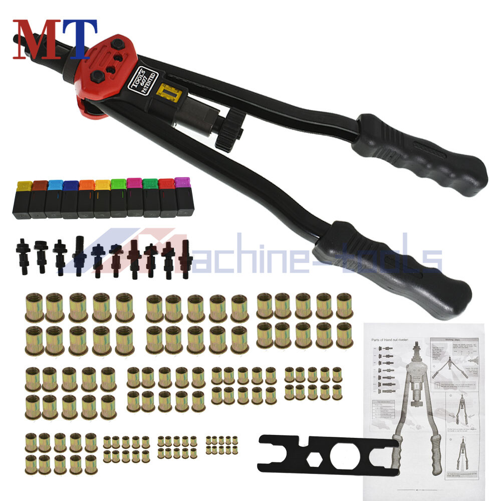 16" Rivnut Setting Tools Nut Setter Tool Hand Blind Riveter Rivet Nut Gun Kit
