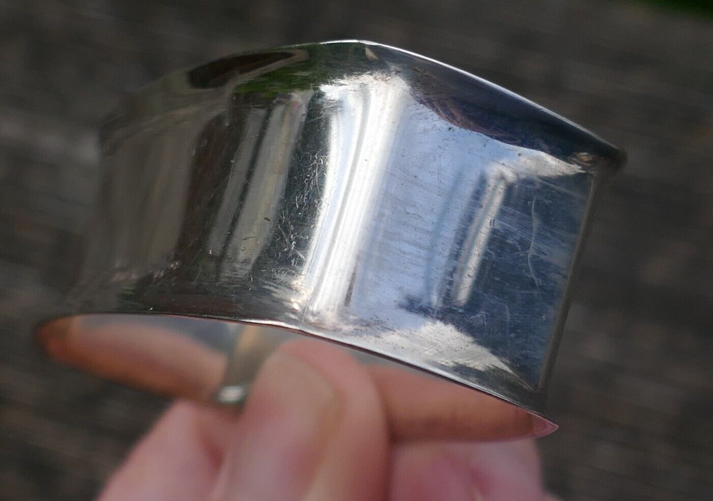 Vintage Webster Sterling Silver Napkin Ring - Monogrammed "E.B.R."