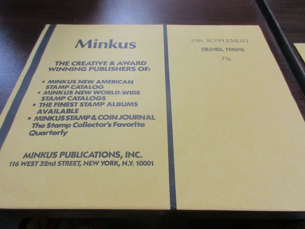 "MINKUS"  1981 SUPPLEMENT COLOMBIA, PANAMA W/FREE SHP.
