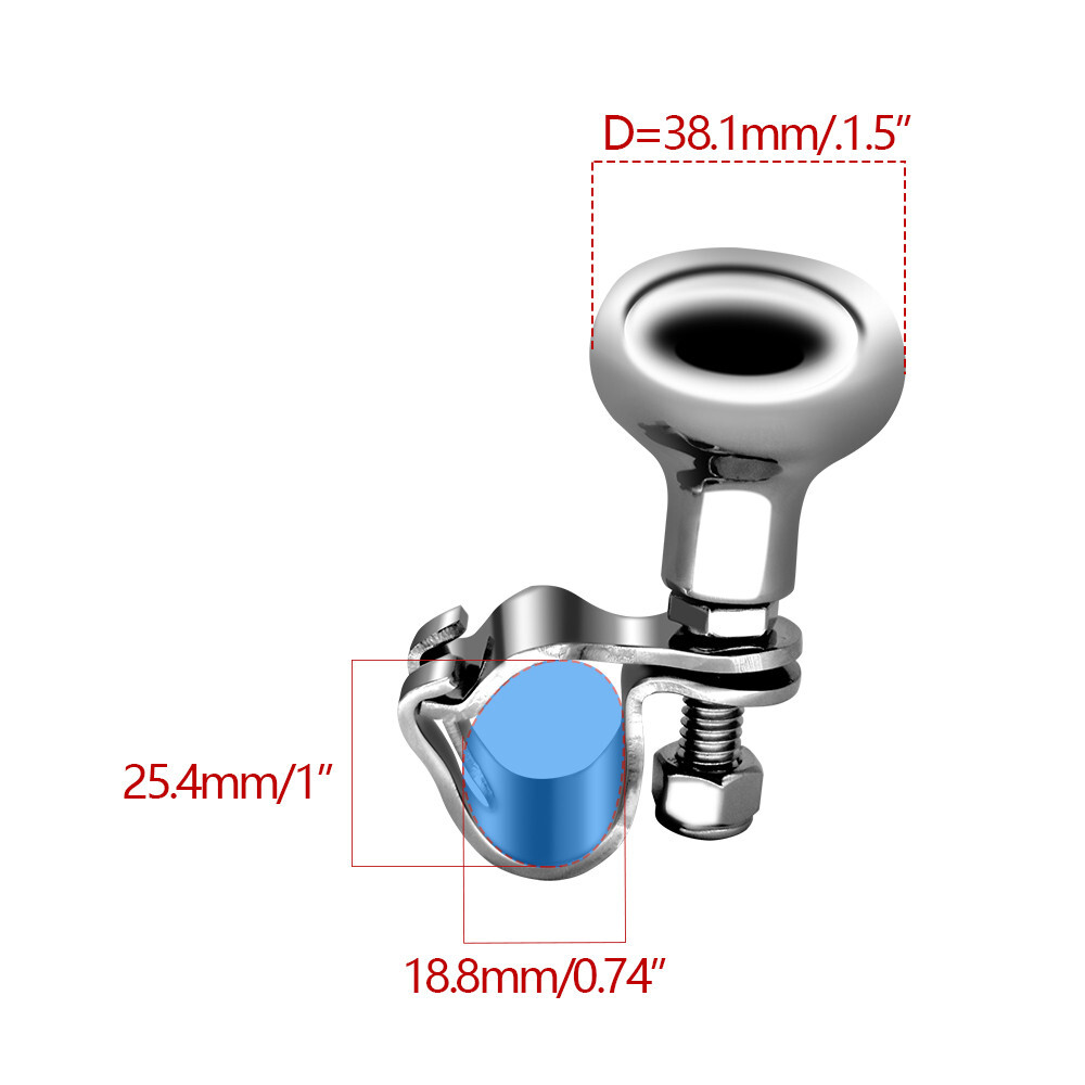 Boat Sport Knob AISI 316 Stainless Steel Steering Wheel Maneuvering Knob Marine