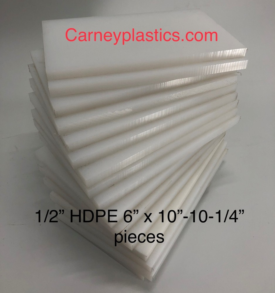 HDPE Polyethylene Plastic 1/2" x 6" x 10" 4 pc Bundle