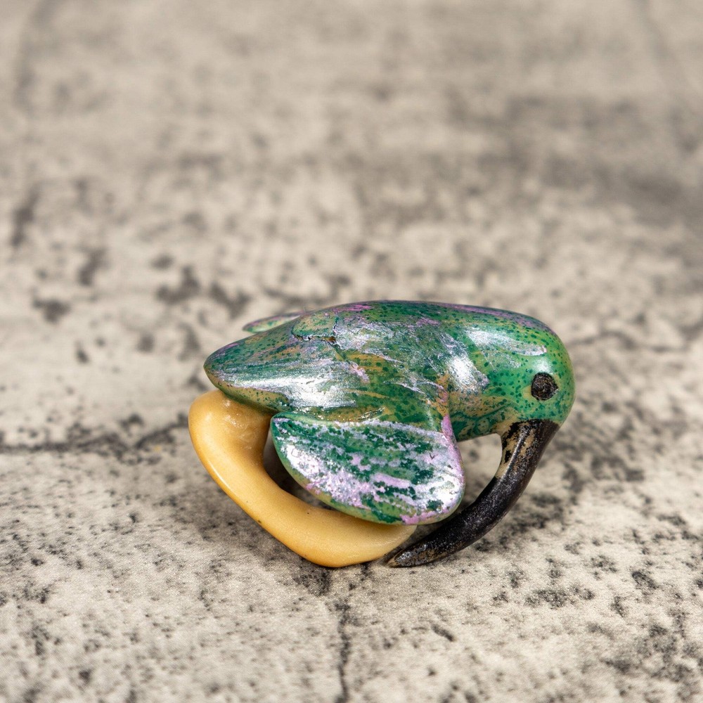 Vintage Hummingbird Tagua Carving