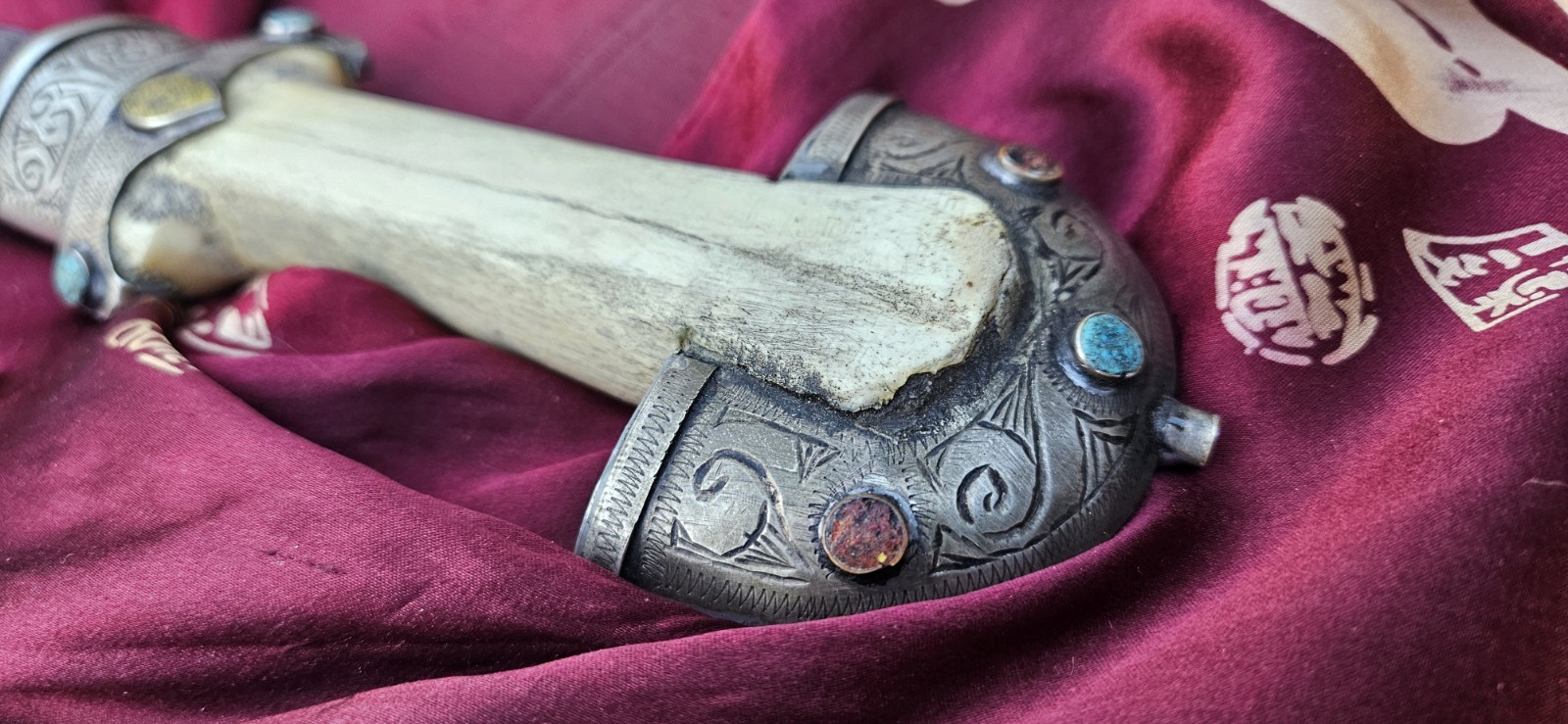 Moroccan Jambiya Dagger - Antique with Bone Hilt