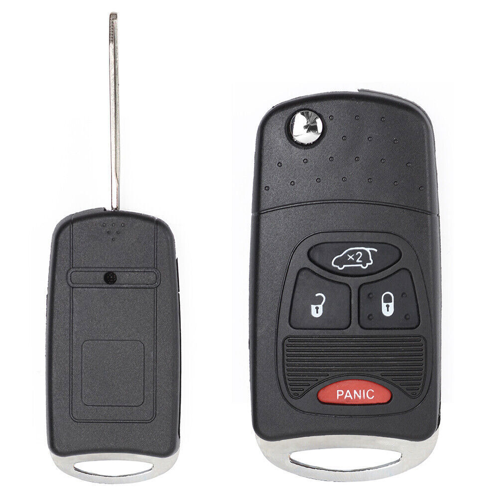 New Flip Remote Key Modified Case Shell fob 3+1 Button For Chrysler Dodge Jeep