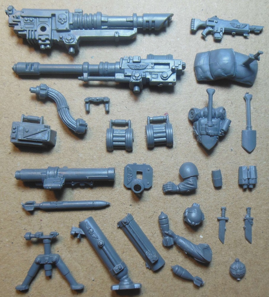 Imperial Guard - Cadian Heavy Weapon Squad (c) Spare Bits Bitz Kitbash 40K