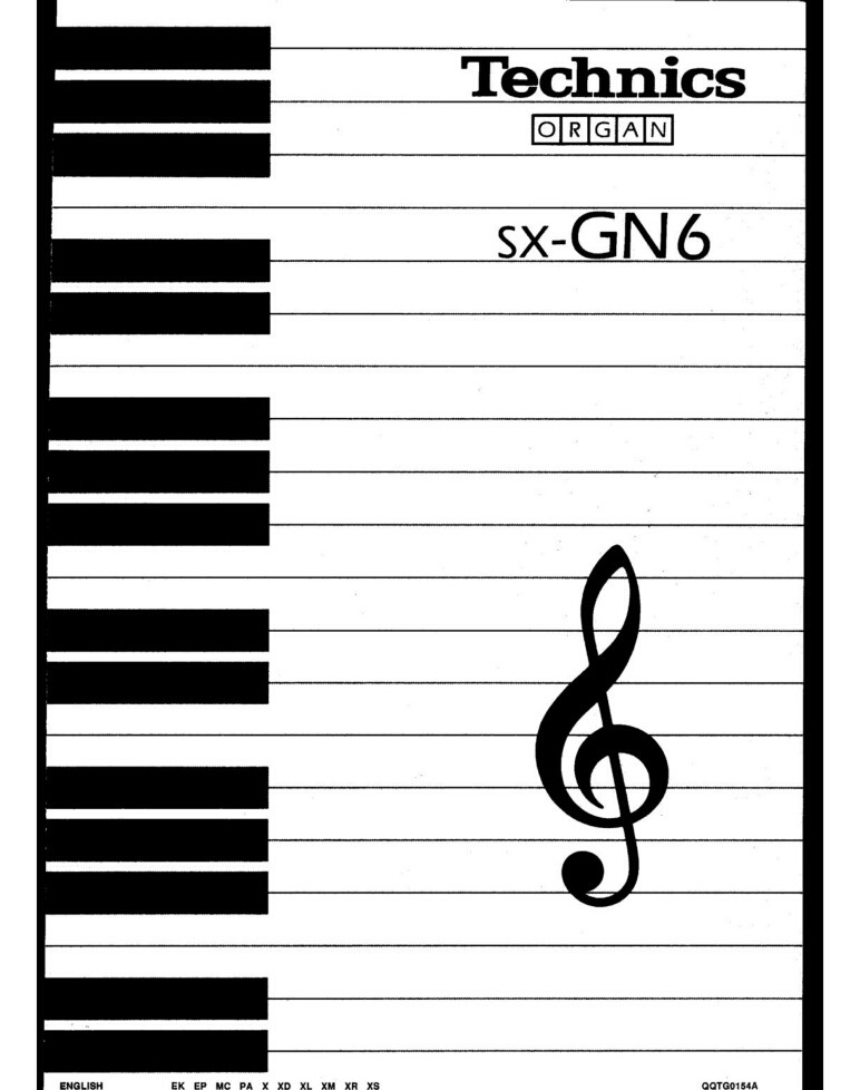 Technics SX-GN6 Keyboard Owners Instruction Manual Reprint