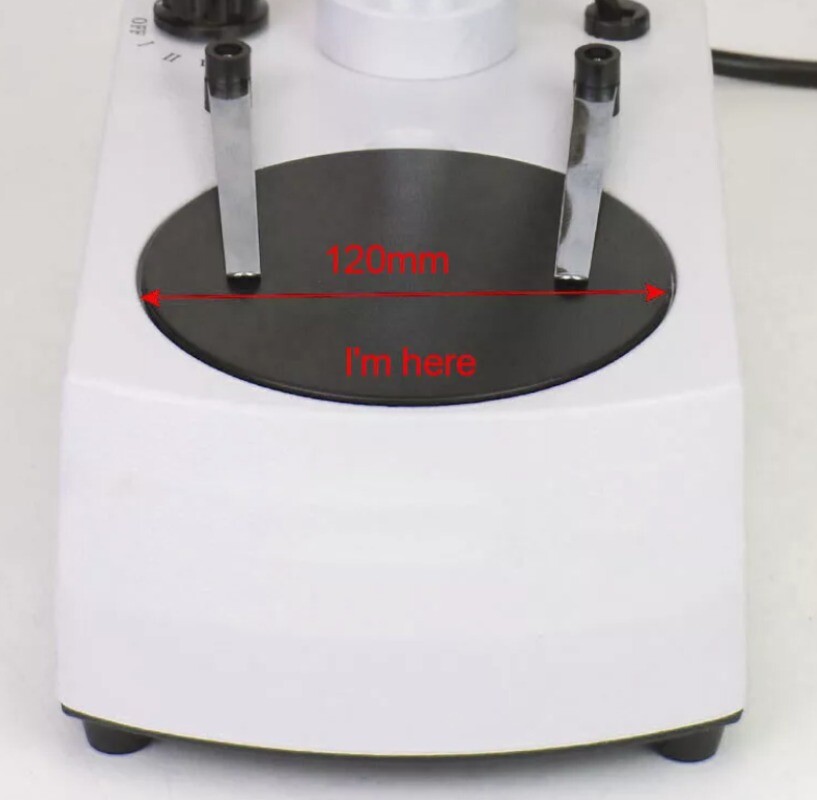 120mm Plastic Round Working Stage White Black Board for Stereo Microscope