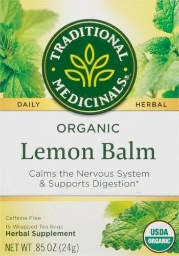 Traditional Medicinals Organic Lemon Balm Tea, 16 Tea Bags