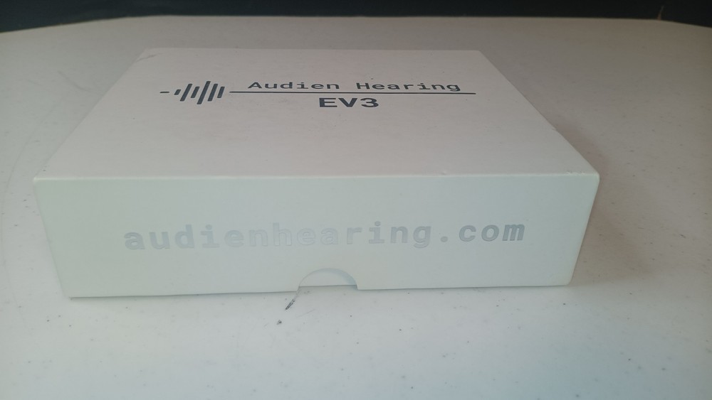 AUDIEN HEARING EV3 Aids w/ Charging Base, Guards, Manual, Case Working