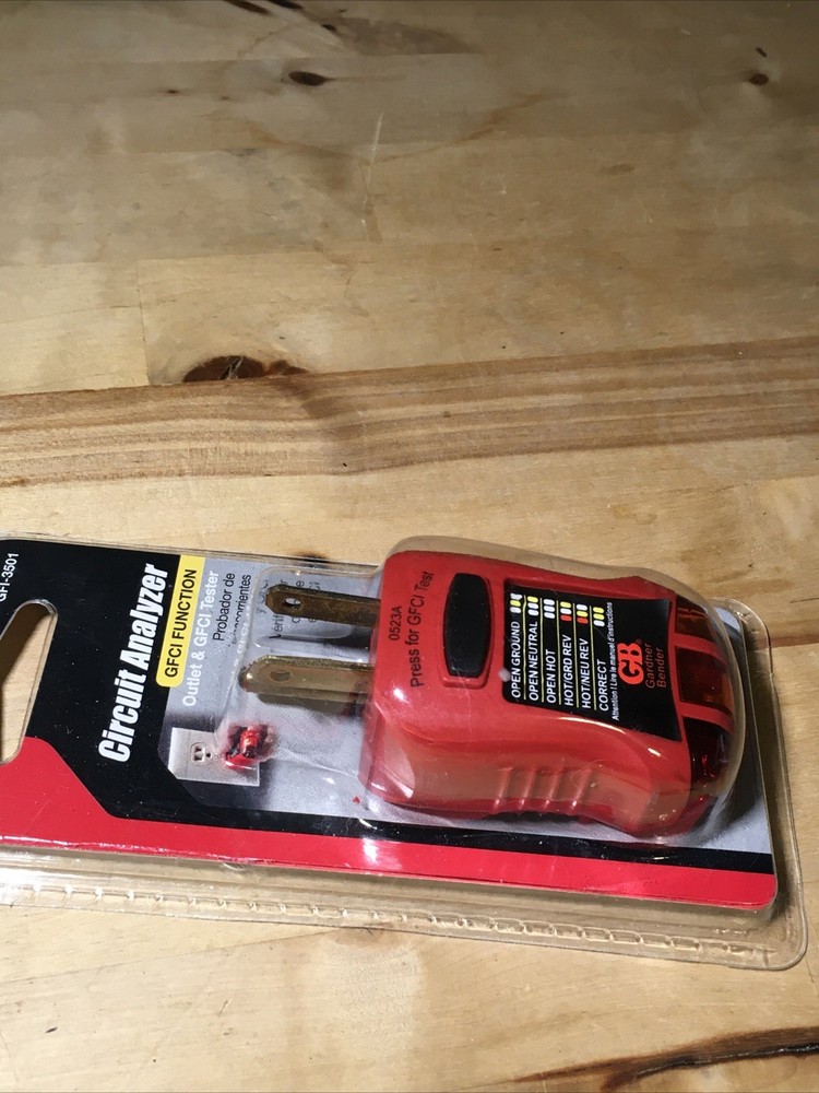 GB Circuit Analyzer: GFCI Function Outlet & GFCI Tester - #GFI-3501