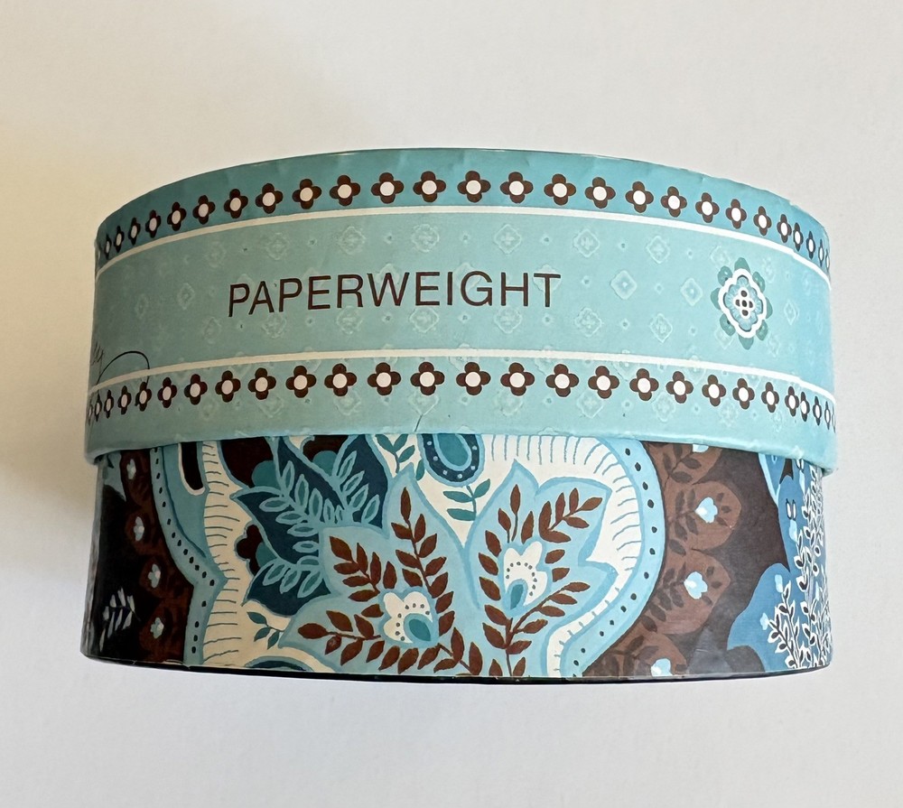 Vera Bradley Java Blue Paperweight with gift box