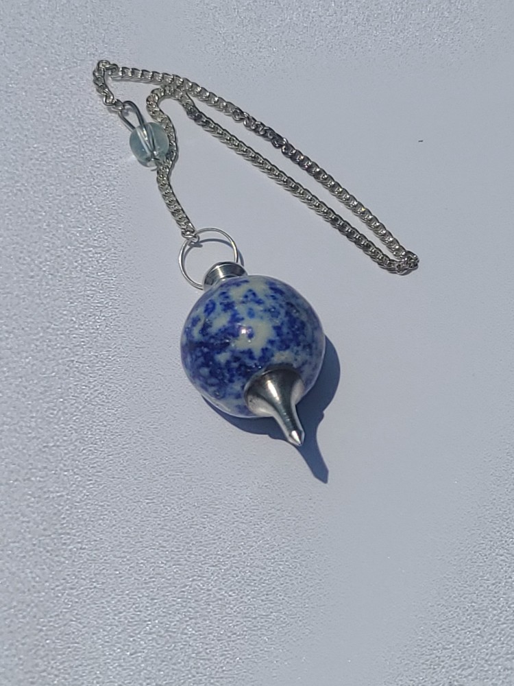 Lapis Lazuli Sephoroton Ball Sphere Crystal Dowsing Pendulum Divination Tool
