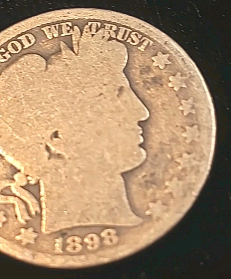1898 O US Barber half dollar 90% Silver Circulated