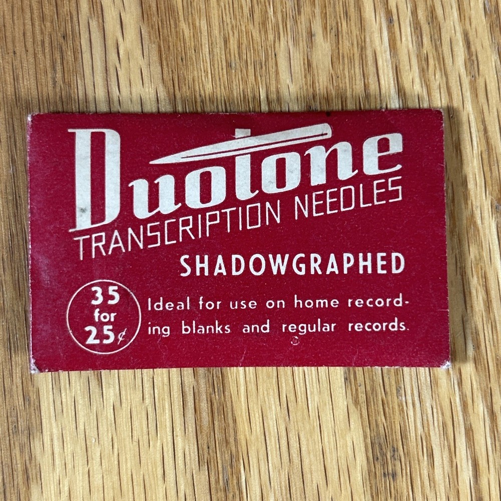 Antique Duotone Phonograph Needle Package Sealed Original Shadowgraphed