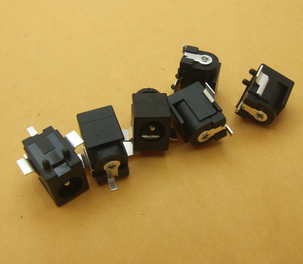 20PCS Copper SMD 3-pin 4A 5.5MM x 2.0mm DC Socket 2.1MM DC Plug PCB Panel Mount