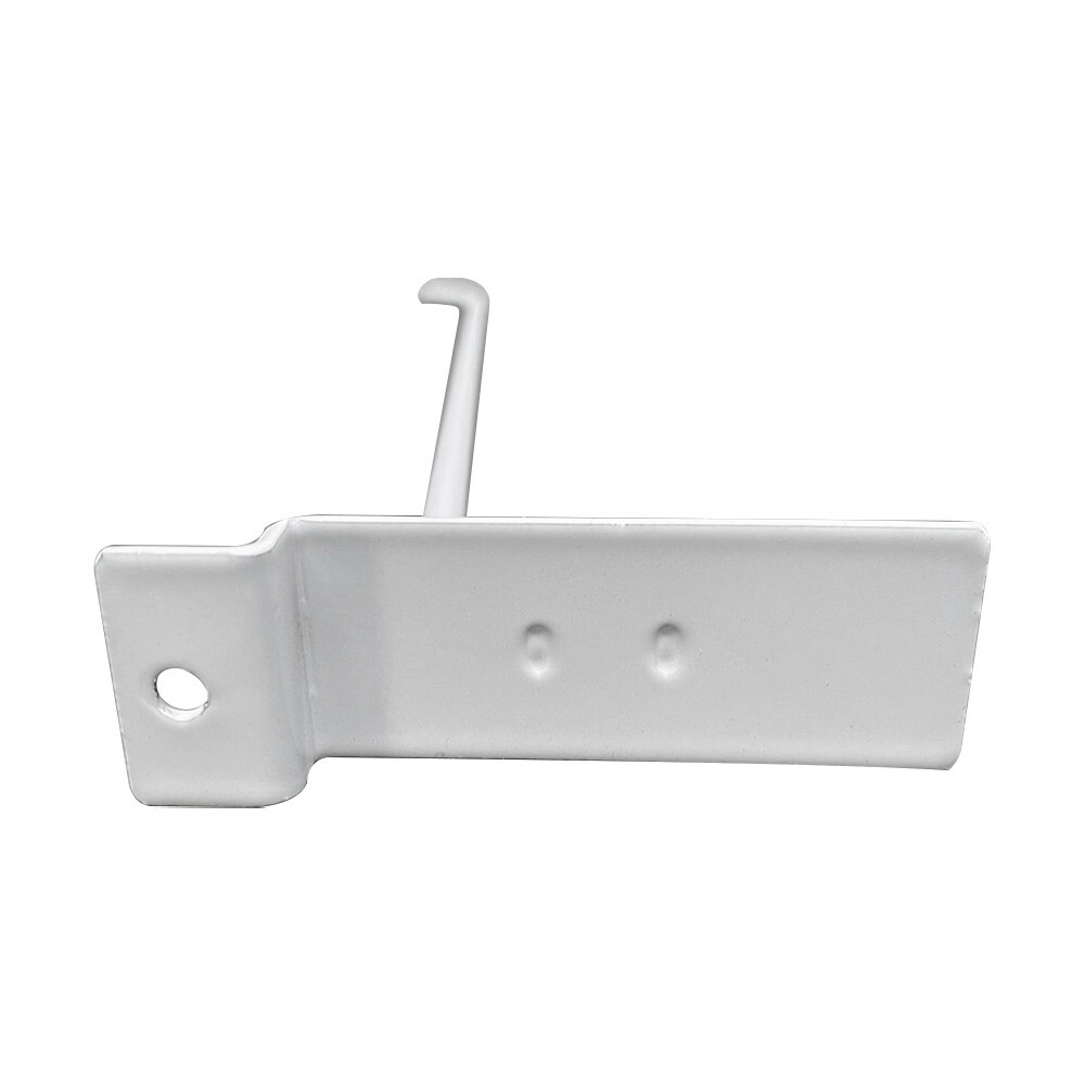 12" Gloss White Slatwall Panel Hooks Display Hooks,Single Rod Hooks - Pack 24