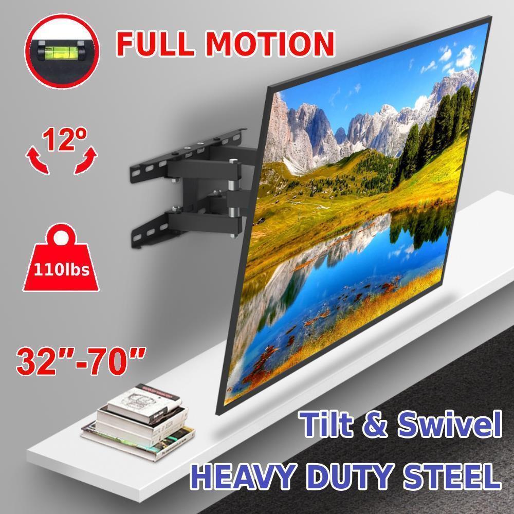 Full Motion TV Wall Mount VESA Bracket 32 36 42 43 46 50 52 55 60 65 70" LED LCD