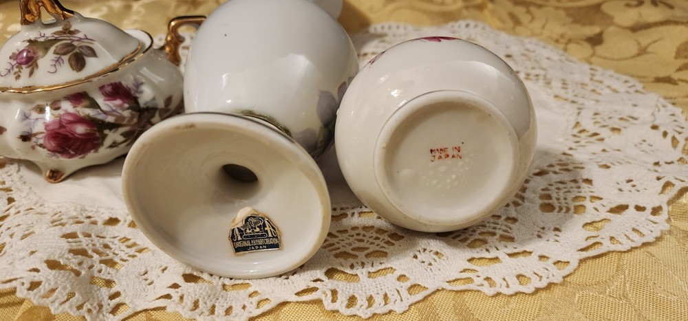 Three Beautiful Rose Motiff Vases