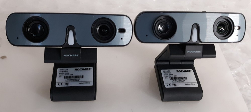 Pair of Rocware Mini USB Video Bar RC08 Webcam