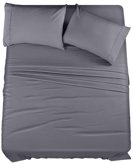 Utopia Bedding 4-Piece Queen Sheet Set – Soft Microfiber Bed Sheets, Breathable