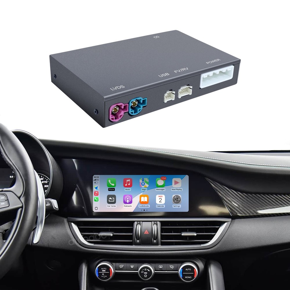 Wireless Decoder for Alfa Romeo Stelvio/Giulia Android Auto CarPlay Mirror Link