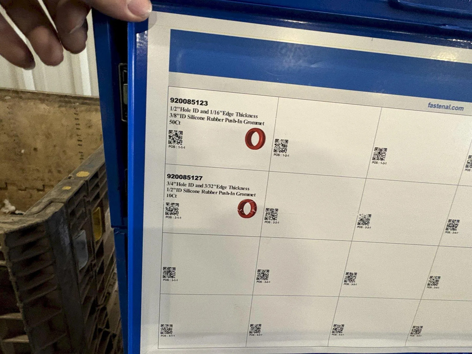 Fastenal 12 Drawer Parts Cabinet w/ Removable Drawers and Content
