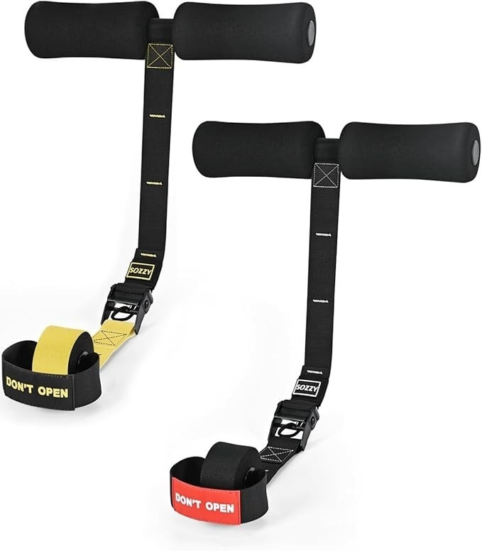 Nordic Hamstring Curl Strap with Safety Tag, Black