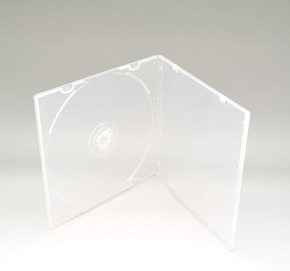 Maxtek 5.2mm CD Case, Slim Single Clear PP Poly Plastic Cases with