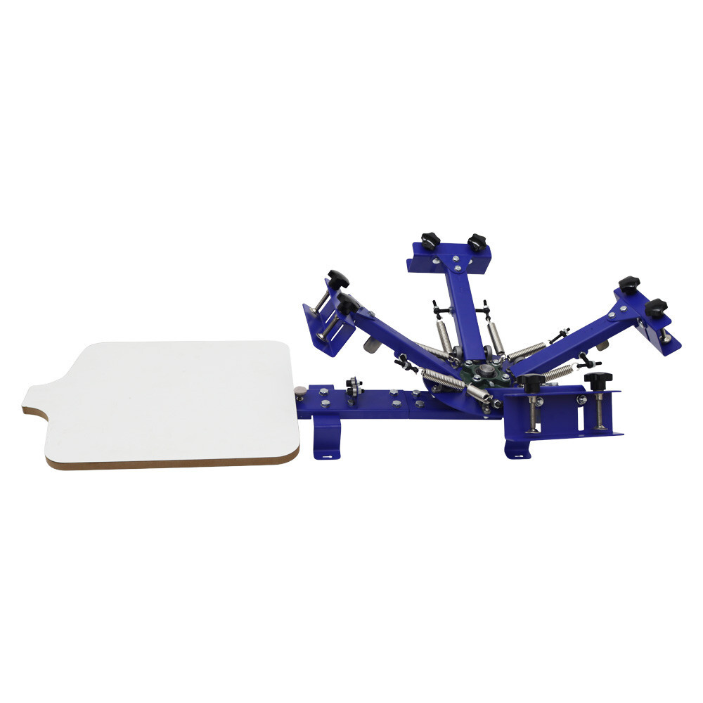 Simple 4 Color 1 Station Screen Printing Press Machine Screen Press Printer DIY