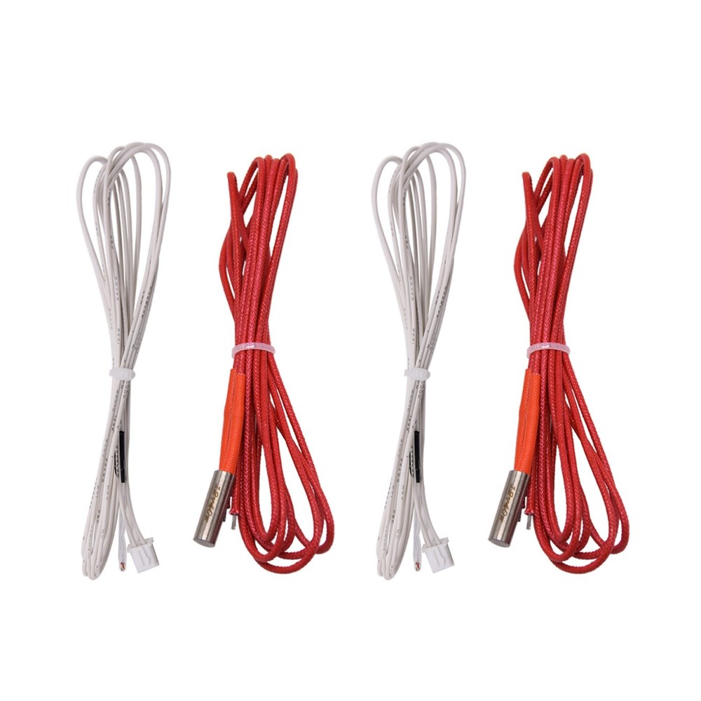 4PCS Heating Rod Thermistor Set 3D Printer Hotend Temperature Sensor Kit
