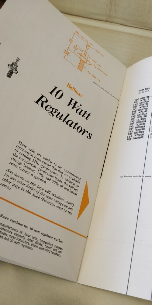 1950s ~ Hoffman ~ 10 Watt Regulators Guide -  Usage Charts