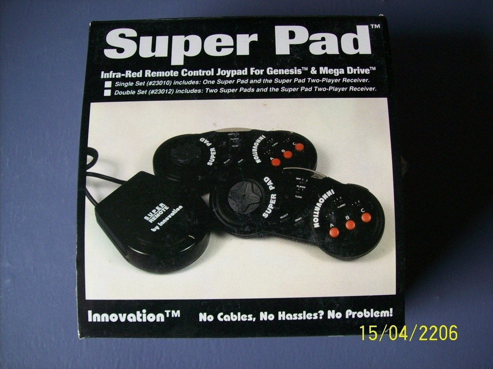 2 X Super Sega Infrared Remote Control Pad Controller Genesis Wireless megadrive