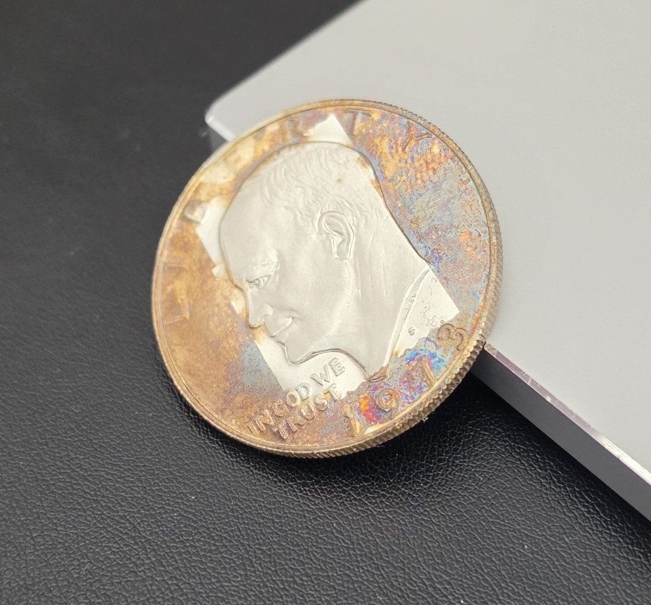1973 S Eisenhower Dollar 40% Silver Proof -TONER!!!!