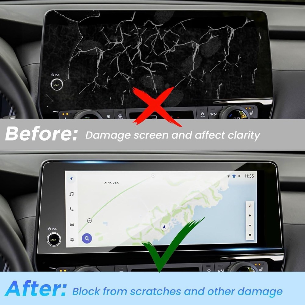 Crystal Clear Screen Protector for 2024 Toyota Highlander 12.3in Navigation