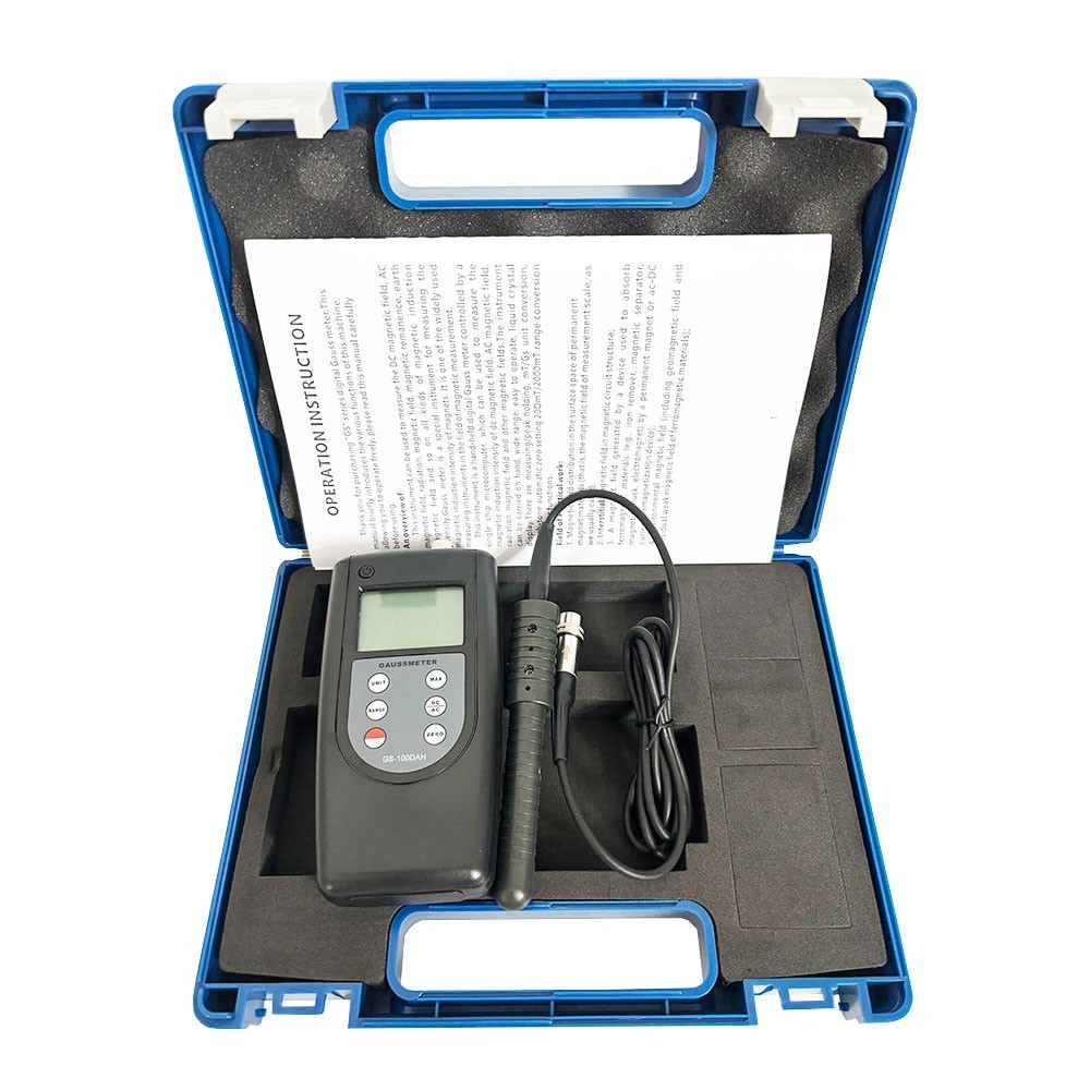 Tesla Meter Gaussmeter with Test Range 0~200mT~2000mT Frequency Range 1-400HZ