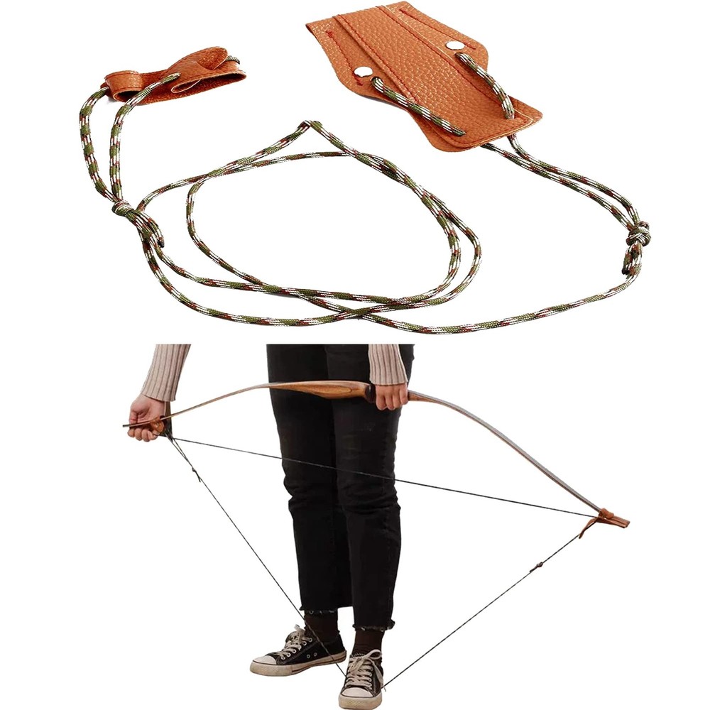 SOPOGER Archery Stringer Recurve Bow Tool, Longbow Brown