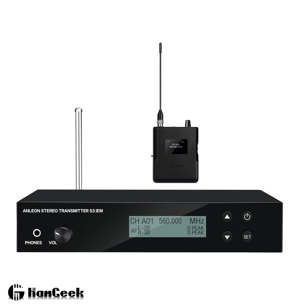 ANLEON S3D 560-596MHz Transmitter+Receiver Kit Stereo Wireless In-Ear Monitor
