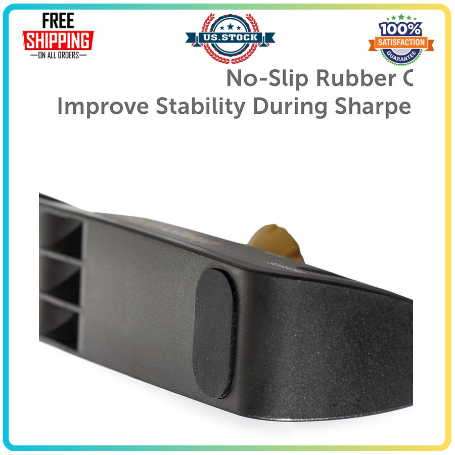 RazorSharp Knife Sharpener with Adjustable Angle, Diamond Ceramic Stones